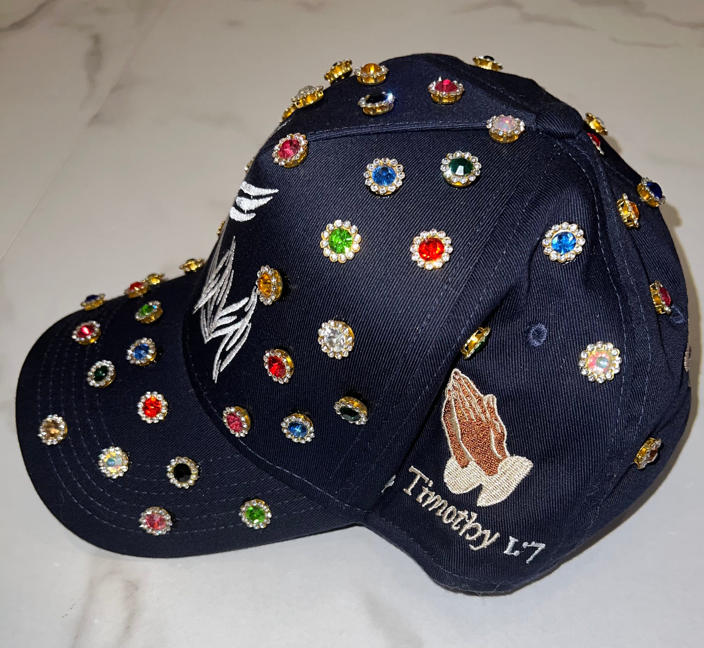 Jeweled 5 Panel Mid Profile Baseball Cap